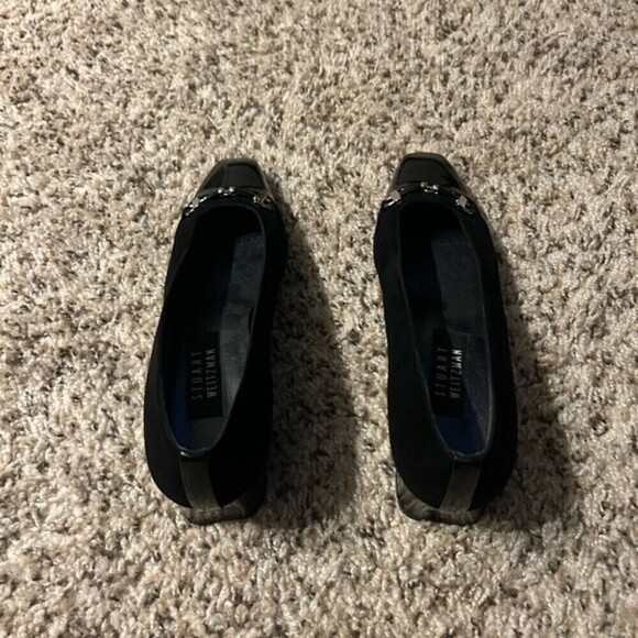 Stuart Weitzman Black Heels with Silver Accents - Picture 4 of 10